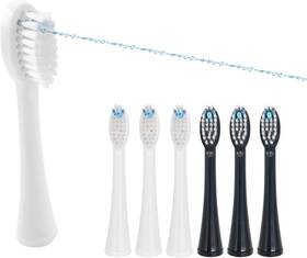 Sf-03w Sdumy St-02 Toothbrush Heads Compatible With Waterpik Sf-01w/sf-03w Small Black White