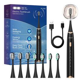 Seago Sg-2782 Electric Toothbrush For Adults With Pressure 1 Count Pack Of Black