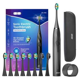 Sg2752 Seago Electric Toothbrush With 8 Soft Bristle Heads 1 Count Pack Of Gray