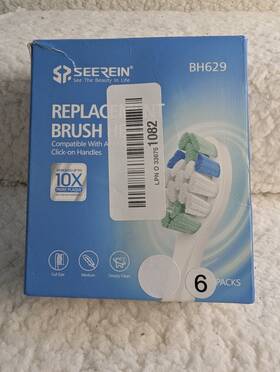 Bh629 Seerein 6 Replacement Toothbrush Heads Compatible With Philips Sonicare Click On Handles