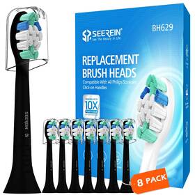 Sr012006ph8b Seerein Electric Toothbrush Heads Compatible 1 Count Pack Of 8 8p-black