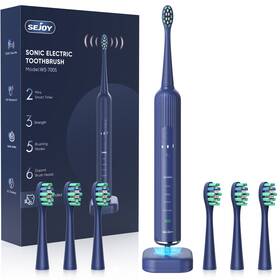 Ws-7005-blu Sejoy Sonic Electric Toothbrush Rechargeable With 6 Brush Heads 5 Modes Timer Ws-7005-blu Sejoy Sonic Electric Toothbrush Rechargeable With 6 Brush Heads 5 Modes Timer
