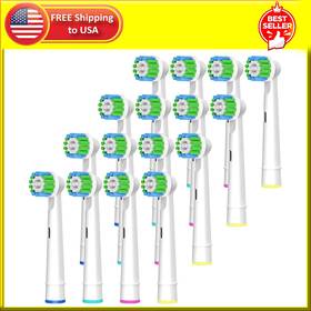 Smkj Brush Heads For Oral B Braun 711181895674 16 Pack Replacement Compatible With Br Aun Oral-b Refill Pro