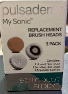 Sonic 857065003930 Pulsaderm My Replacement Brush Heads 3 Pack - Duo Buddy