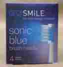 Sonic Blue Go Smile 4 Replacement Toothbrush Heads Antibacterial Bristles 853615000091