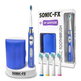 Sonic Fx 858426003132 Sonic-fx Toothbrush With Uv Sanitizer 4 Brush Heads Waterproof Design Blue