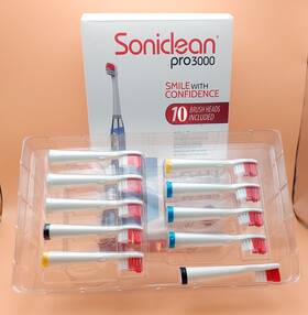 00384-12 Soniclean Pro 3000 - 10 Electric Tooth Brush Head Replacements