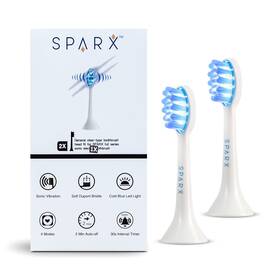 Sparx 716715460038 Toothbrush Replacement Heads Brush With Blue Light Therapy For Gum C