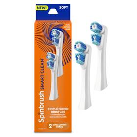 Spinbrush 766878001432 Smart Clean Replacement Heads Battery Powered Electric Toothbrush
