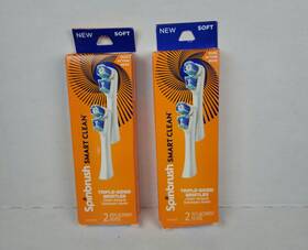 Sbfc-003s01 Spinbrush Smart Clean Dual Action Triple-sided Soft Bristles Heads 2-pack