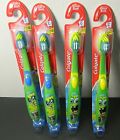 Spongebob Square Pants Colgate 4 Squarepants Toothbrush W Tongue Cleaner Extra Soft Kids 5 035000558596