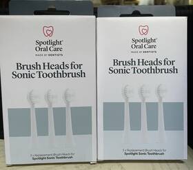 Ipx7-01116 Spotlight Oral Care 2 Packs 3 X Sonic Toothbrush Head Replacement