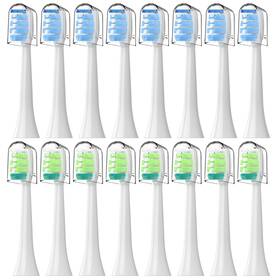 O5-o1a7-drpv Sprkbtyd Toothbrush Replacement Heads For Philips Sonicare 16 Green And Blue Pack Sof