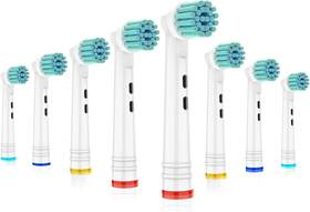 Sunmos 445046335328 Replacement Toothbrush Heads Fit For Oral B Electric Toothbrushes 8pcs Extra