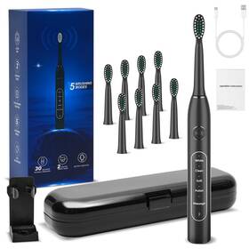Ch-926 Sunnynest Electric Toothbrush For Adults With 8 1 Count Pack Of Black