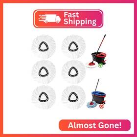 Smrh-6p Suosec Spin Mop Replacement Heads Replace Head Easywring 1-tank System R