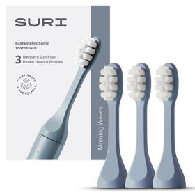 Suri 060953480248 Recyclable Plant-based Toothbrush Heads - Built-in Tongue Scraper Long Last