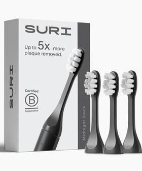 Srhdmb3 Suri Recyclable Plant-based Electric Toothbrush Heads Midnight Black