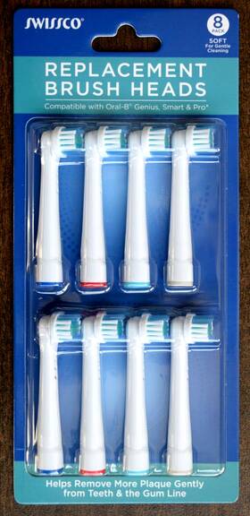 Swissco 769898012839 New Color Coded 8 Pcs Toothbrush Heads Compatible With Oral B Genius Smart And Pro