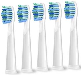 Teeteck 767665372414 5 Pack Electric Toothbrush Replacement Count Of 1 White