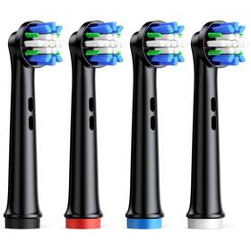 13-4f6a-p217 Teetheory Electric Toothbrush Deep Clean Heads 4pc Brush 1 Count Pack Of Black