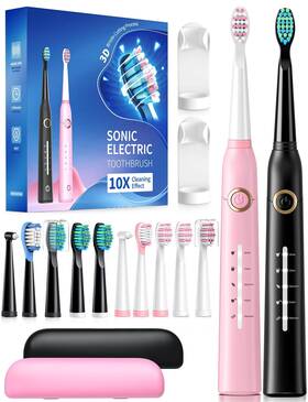 150ap Teetheory 2 Pack Sonic Toothbrush Count Of 1 Pink And Black