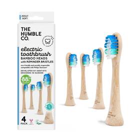 The Humble Co. 850021276539 Electric Toothbrush Replacement Heads 4pk Sustainable Bamboo For Plaque Removal