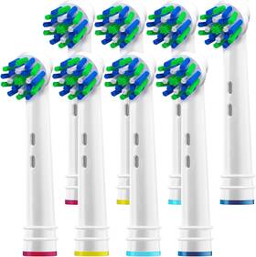 Tm 313022165115 Replacement Brush Heads For Oral B- Pack Of 8 Cross Generic Electric Toothbrush