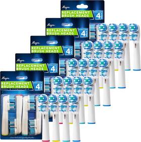 Tm 680017441647 Replacement Brush Heads Compatible With Oral B- Double Clean Design Pack Of 20