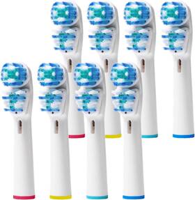 Tm 744110956368 Replacement Brush Heads Compatible With Oral B- Double Clean Design Pack Of 8 G