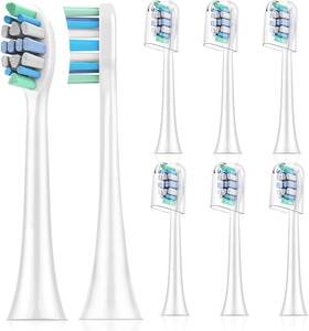 Topkitfice 744110023763 Replacement Toothbrush Heads For Philips Sonicare 8 Pack Soft