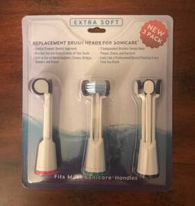 Triple Bristle 868962000472 Replacement Brush Heads Compatible With Sonicare Toothbrushes