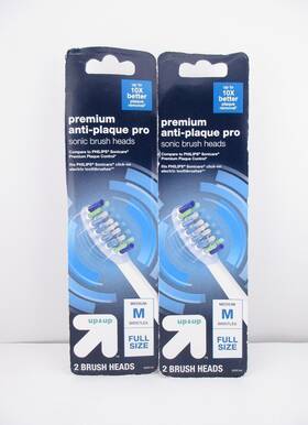 Up & 071031917520 And Premium Anti-plaque Pro Sonic Brush Heads Medium Bristles 4