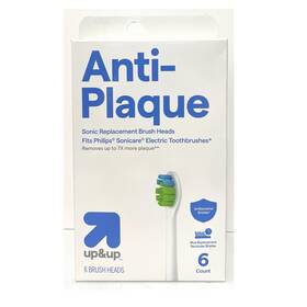 Up&up 94693429 Anti-plaque Sonic Brush Heads - 6ct Up&up