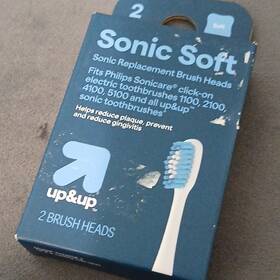Up&up C-002262-01-068-fc29 Up&up Sonic Soft Replacement Brush Heads Antibacterial 2-pack White/blue
