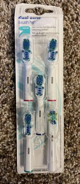 65464 Up & Target 5 And Dual Zone Replacement Toothbrush Brush Heads - Nib Oral B Compatible