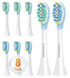 Urbansatch 757911432559 8 Pack Sensitive Gum Care Replacement Toothbrush Heads For Sonicare Replaceme