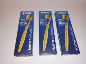 0562009 V-eco Toothbrush Oral Care 3 Packs Replaceable Brush Head System Gold