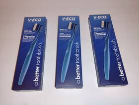 0582010 V-eco Toothbrush Oral Care 3 Packs Replaceable Brush Head System Blue