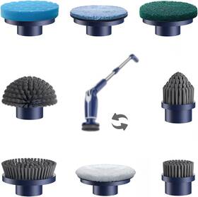 Ymg-820 Vaxeple Electric Spin Scrubber Replacement Brush Heads 8pcs Extra Blue