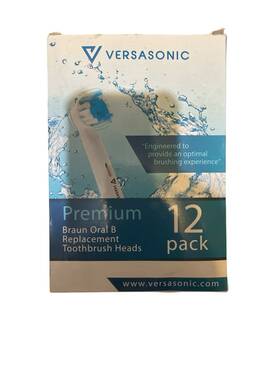 Versasonic 617566021433 12 Pack Braun Oral B Replacement Toothbrush Heads - Premium