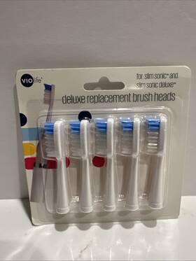 Vst-5tbd Violife Deluxe Replacement Brush Heads Slim Sonic Toothbrush Pack Of 5