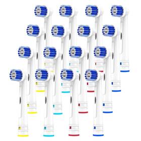 Voguish 756166640801 Replacement Toothbrush Heads Compatible With Oral B Braun 16 Pack Professiona