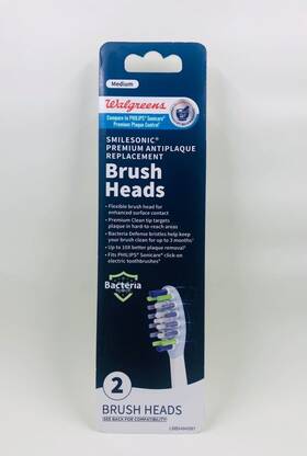 91975aa Walgreens 2 Smilesonic Toothbrush Replacement Brush Heads Fits Philips Sonicare