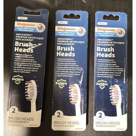Lbb5494sb1 Walgreens 3 Smilesonic Premium Anti Plaque Replacement Brush Heads 6 Total