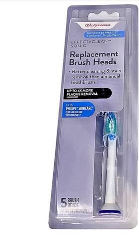 Org1220-f Walgreens Effect A Clean Sonic 5-replacement Brush Heads
