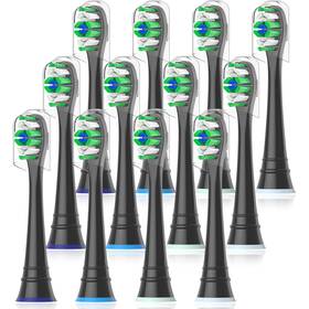 Us-902b-12b Wardimark Replacement Toothbrush Heads Compatible With 1 Count Pack Of 12 Black