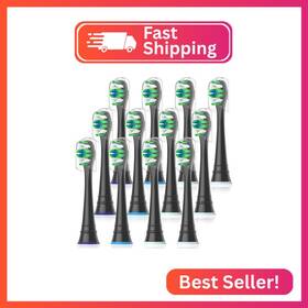 Wardimark Y753b-b-12 Replacement Toothbrush Heads Compatible With Aquasonic Black Series Vibe