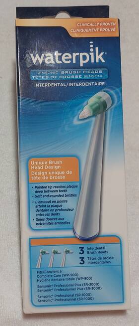 Srip-3e Waterpik Sensonic Brush Heads 3 Sealed In Orig Box Pointed Tip Soft Bristles