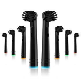Wp50b8 Whuppsi Bamboo Charcoal Replacement Toothbrush Heads Compatible With Oral-b Braun Ele